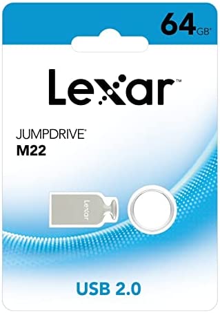 Lexar M22 USB 2.0 64GB Flash Drive, Silver