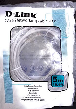 DLINK CAT6 Patch Cable (5M (16 FEET)