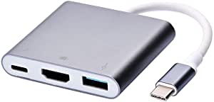 STIREISH USB C to HDMI Adapter 4K, Multiport Type C Adapter with USB 3.1, Type-C Charging Port Digital Converter USB C Hub Compatible With MacBook Air/Chromebook Pixel