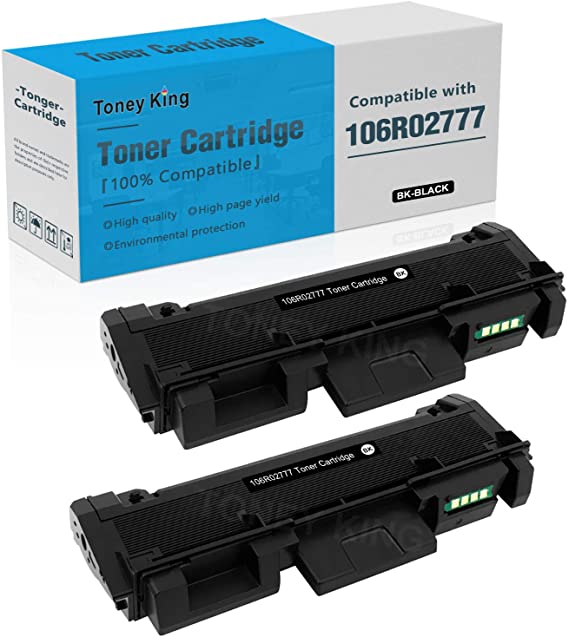 106R02777 Toner Cartridge Compatible for Xerox 3215 106R02777 Toner Replacement for Xerox Phaser 3260DNI 3260DI 3260 3052 WorkCentre 3215NI 3225DNI 3225 3215 Printer by Toney King (2PK x Black)