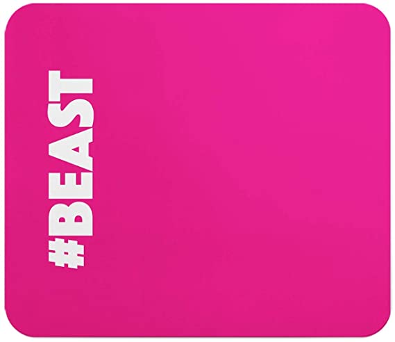 Loud Universe Beast Fitness Gym life Pink Rectangular Thick Flexible Mouse Pad