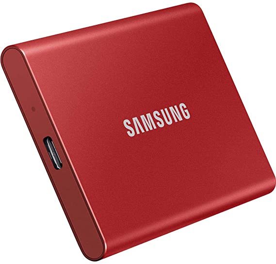 Samsung T7 500GB Portable SSD - Red