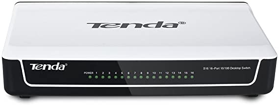 Tenda 16-Port Fast Ethernet 10/100Mbps Desktop Switch (S16)