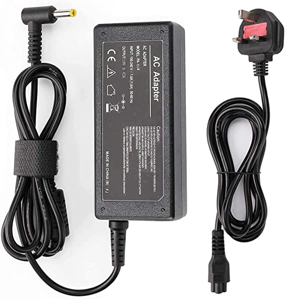 SUNMACOOLA 65W Acer Laptop Power Supply Charger for Acer Aspire Notebook 19V 3.42A Power Cable Connection Size: 5.5x1.7 mm