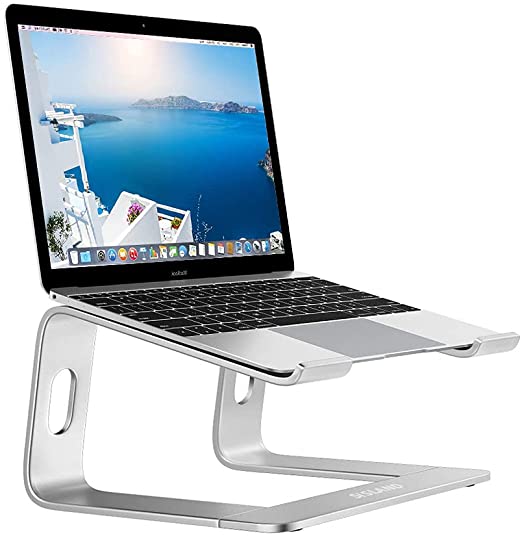 Laptop Stand for Desk Portable Aluminum Laptop Riser Compatible with Macbook pro 10-15.6 inch Computer Stand for Laptop-Silver