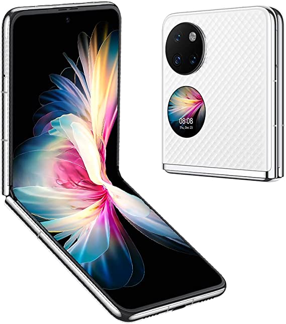 HUAWEI P50 Pocket - Foldable Smartphone, 3D Micro Sculpture Design, Ultra Spectrum Camera, 6.6 Inch OLED Display, Sun Protection Detection, 8GB + 256GB, Standard German Version, White