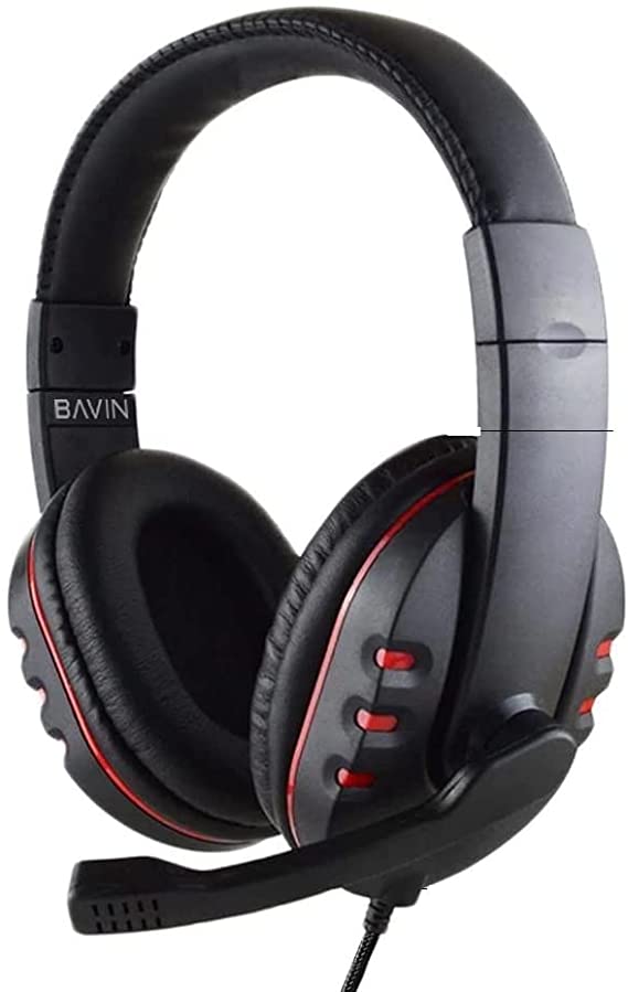 BAVIN Highly Compatibility Gaming Headset BH28 w/Microphone/Headphone 3.5mm Jack for Mobile Phone/Android/Tablet/PC/Desktop/Laptop