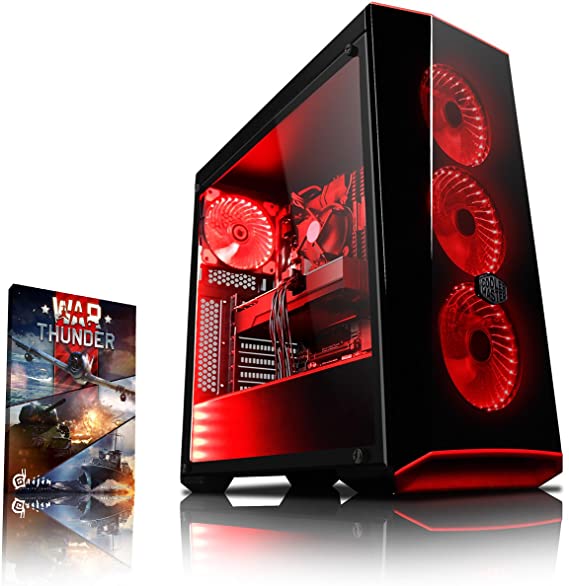 Vibox Gaming Desktop PC - (Red) (Intel Core i7 8700K Processor, 8 GB RAM, 1 TB HDD, 8 GBNVIDIA GeForce GTX 1080 Graphics)