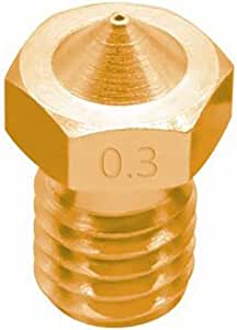 3D Printer V6 M6 Threaded E3D Brass Nozzle 0.3mm