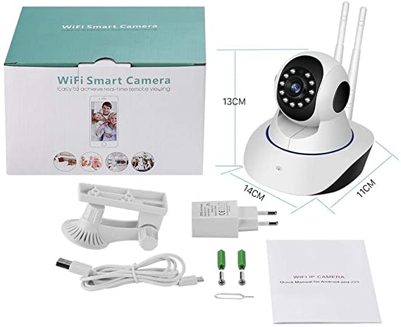 HD 1080P Wifi Wireless Home Security IP Camera Security Network CCTV Surveillance Camera 15M IR Night Vision Baby Monitor Security anti-theft (Sensor Size : 1080P With 32G Card)