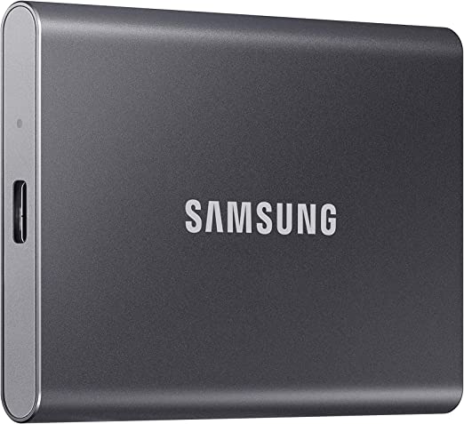 SAMSUNG T7 Portable SSD 2TB - Up to 1050MB/s - USB 3.2 External Solid State Drive, Gray (MU-PC2T0T/AM)