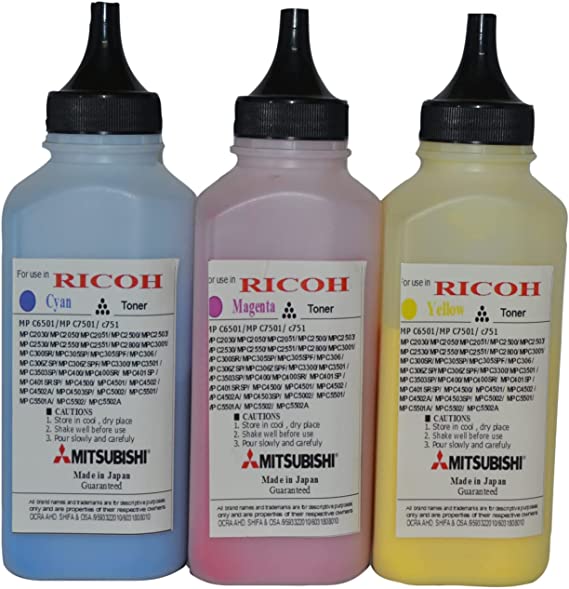 Japan MPC3300 Powder Rico Ink 160g - (3 Bottles) CMY