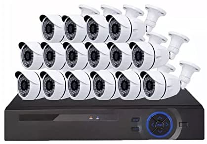 16 Cameras Wired Record Surveillance