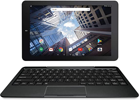 RCA Atlas 10 Pro 2 in 1 laptop & tablet 10" Android with Detachable Keyboard - GPS System & Full USB/Micro USB - (32GB, Black)