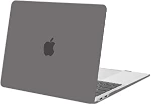 MacBook Air 13 Inch Case 2020 2019 2018 Release A2337 M1 A2179 A1932 | Vteepck Heavy Duty Slim Hard Protective Cover with Fold Kickstand for MacBook Air 13 Inch Retina with Touch ID | Grey