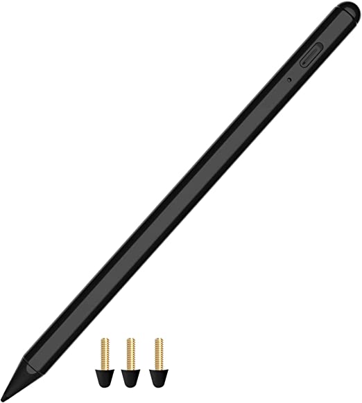 Stylus Pencil for Apple Ipad Pen – Pen for Ipad 9th 8th 7th 6th Generation Precision Palm Rejection Active Pencil for 2018-2021 Apple iPad Pro 12.9 & 11 Inch Ipad Air 4th 3th Mini 6th 5th Gen Black