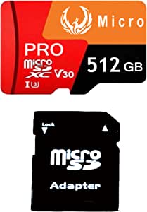 XC Micro Pro SDXCI Memory Card Class 10 with Adapter, 512GB