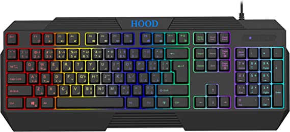 HOOD KB800 Gaming Keyboard/RGP 7 Color/MIC For RGB/Anti Ghost/2Y