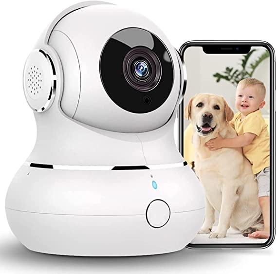 little elf WiFi Camera Indoor, 1080P Dog Camera, Home Security Camera with Night Vision, Motion Detection, 2-Way Audio for Pet/Baby, Cloud & Micro SD Storage