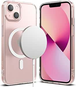 Ringke Fusion Magnetic Compatible with iPhone 13 Mini Case, Translucent Hard Frost Back Shockproof Soft TPU Bumper Phone Cover Compatible with MagSafe - Matte Clear