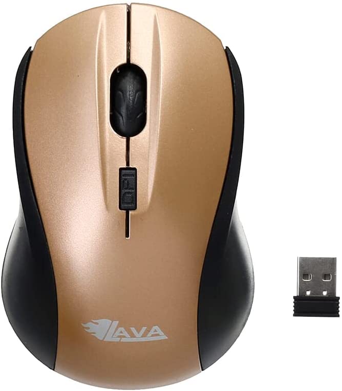 Lava ST-13 Wireless Optical Mouse - Gold Black