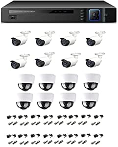 16 CH Full HD 1280 X 960P HVR DVR NVR AHD Outdoor Camera System - 2724316140004