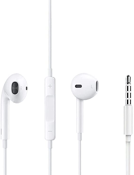 Earphone Headphone With Remote & Mic For iPhone 5 5G and other Mobile Phones- White