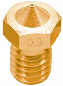 3D Printer V6 M6 Threaded E3D Brass Nozzle 0.3mm