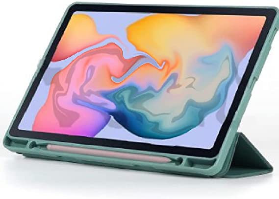 Full Protection Case For Samsung Galaxy Tab A7 (10.4 inch) (T500 - T505) - Smart Cover with Auto Sleep/Wake - Dark Green