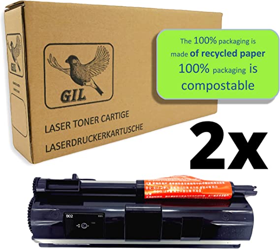 TK160 Toner Compatible with Kyocera FS1120D Utax LP3130 HC Utax LP3130 UHC 4413010010 Black Gil Pack of 2