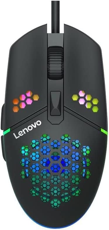 M105 Lenovo RGB Gaming Mouse USB – Hollow lightweight design – 3200 DPI - Fabric Braided Cable