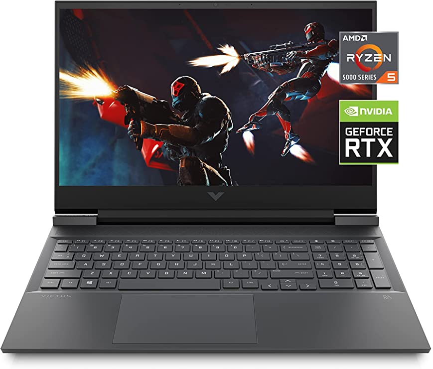 Victus 16 Gaming Laptop, NVIDIA GeForce RTX 3050, AMD Ryzen 5 5600H Processor, 8 GB RAM, 512 GB SSD, 16.1” Full HD IPS Display, Windows 10 Home, Backlit Keyboard, OMEN Gaming Hub (16-e0010nr, 2021)