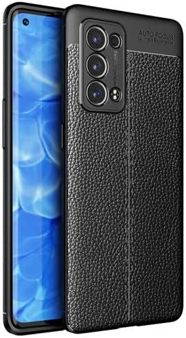 Compatible Case For Oppo Reno 6 Pro Plus (Snapdragon), Carbon Fiber Litchi Leather Pattern Anti-Slip, Ultra Thin, Shock Absorption, Cover For Oppo Reno 6 Pro Plus (Snapdragon) - Black