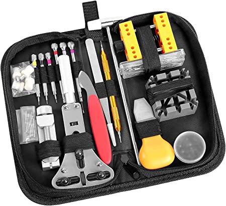 Watch Repair Kit, Ohuhu 174 PCS Watch Battery Replacement Tool Kit, Watch Link Removal Tool, Watch Back Remover Tool, Watch Tool Kit, Professional Watch Repair Tools with Carrying Bag, User Manual