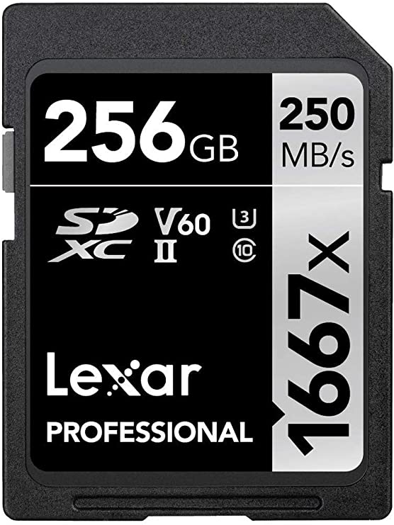 Lexar Professional 1667x 256GB SDXC UHS-II/U3 Card (LSD256CBNA1667)