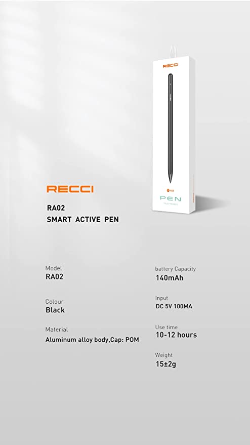 Recci RA02 Stylus Pen with Palm Rejection