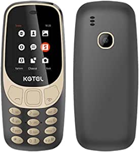 Kgtel KG3310 2G Keypad Mobile,Dual-Sim, Longlasting 13Days Standby Mobile With Camera, Flash Light, Wireless FM Radio, MT6261D CPU (Gold)