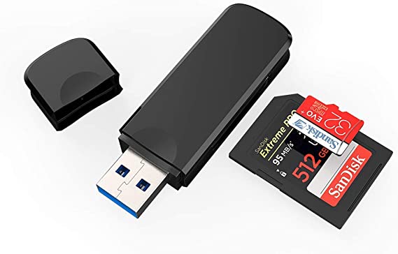 Casolu USB3.0 SD Card Reader，Micro SD Card Reader,TF Card Reader,2-in-1 Card Reader for SD/TF, Card Reader for Camera