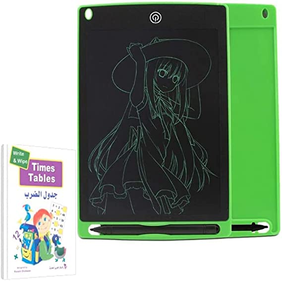 LCD Writing Tablet, Electronic Drawing Tablet, 8.5 Inch, Drawing & Writing Pad Drawing Board for Kids & Adults at Home, School & Office (Black)