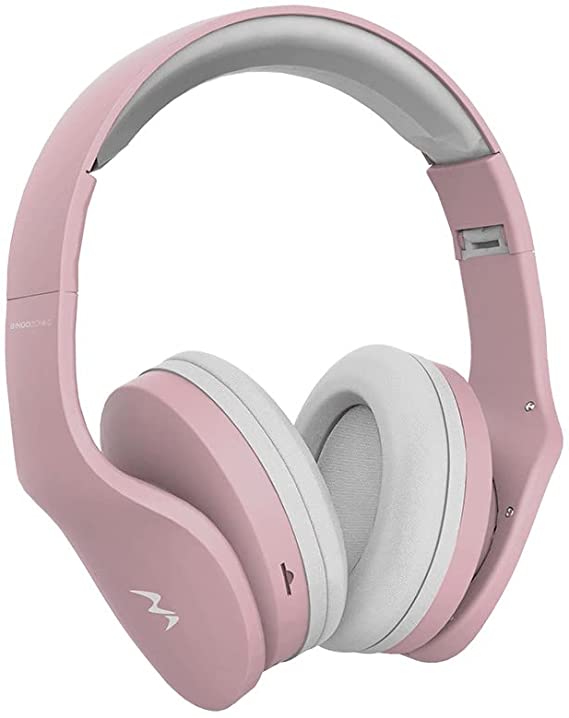 Bingozones B1 Wireless Headphones Over-Ear, Foldable Bluetooth and Wired Stereo Headset with Micro SD/TF, FM for Cell Phone,PC Bingozones Pink