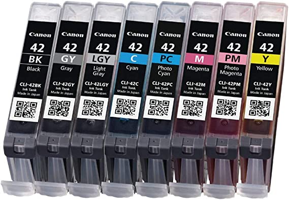 Canon Cli42 Multi Pack Ink Cartridge - Black/ Cyan/ Magenta/ Yellow/ Photo Cyan/ Photo Magenta/ Grey/ Light Grey