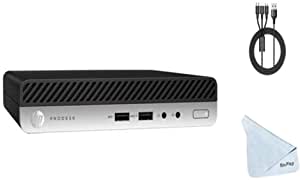 HP ProDesk Mini Tower Desktop PC, Intel Core i5-7500T up to 3.3GHz, 8GB RAM, 128GB SSD, Integrated Graphics, Window 10 Pro 64bit W/ 29.9 Value 3in1 Charging Cable and Microfiber Cloth