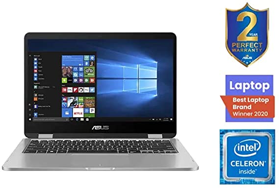 ASUS Vivobook Flip 14 TP401MA, Celeron® N4020, 4GB RAM, 128 GB SSD, Intel® UHD Graphics 600, 14" FHD, 2 Yrs Perfect Warranty, Win10