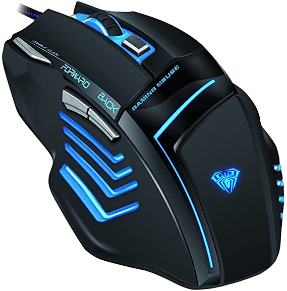 Fome Aula Ghost Shark 400-2000 Dpi Wired Usb Expert Gaming Mouse - Black