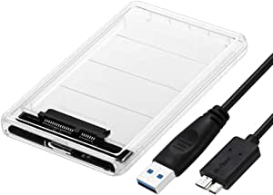 RGBS USB 3.0 to SATA Hard Drive Enclosure Caddy Portable Case for 2.5" Inch HDD/SSD External