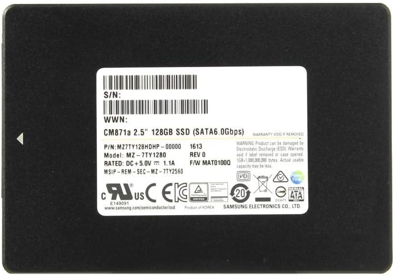 Samsung 128GB 2.5-inch Solid State Drive, SSD, CM871a