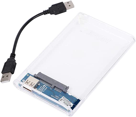 RANZ 2.5 inch SSD Sata Hard Disk External Portable Case Cover USB3.0, 2139U3-CR (Transparent) SCREWLESS CASING