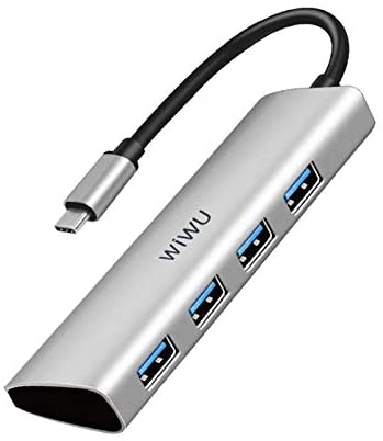 WIWU Alpha 4 In 1 USB-C Hub A440, Gray