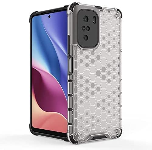 Case Compatible with Xiaomi Redmi K40 / Redmi K40 Pro - premium quality cover From GrabMobily - Iron Man Shockproof Cover - Original New Case - Black Edges Transparent Beehive Back