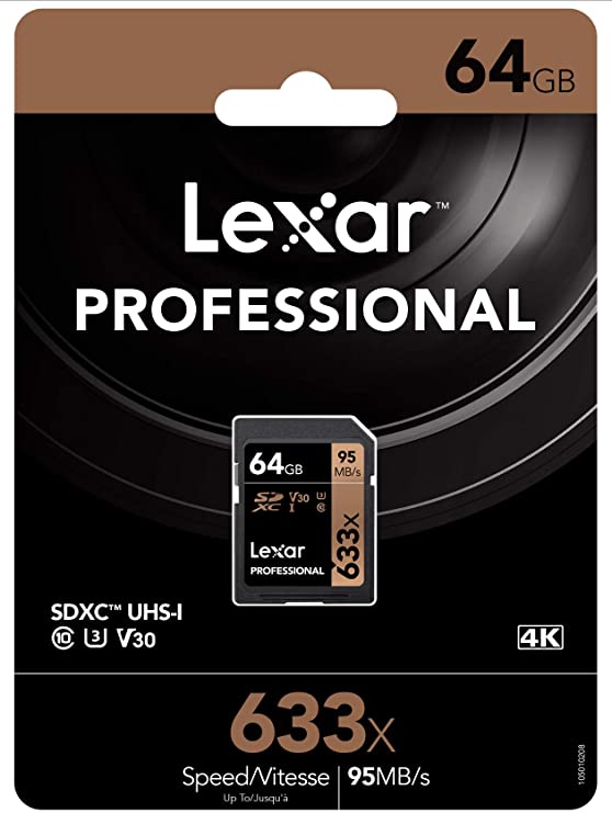 Lexar 633x 64GB SDXC UHS-I Card (LSD64GCB1NL633)